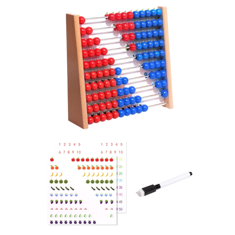 Abacus Counting Bead - Деревянные счеты с красными и синими