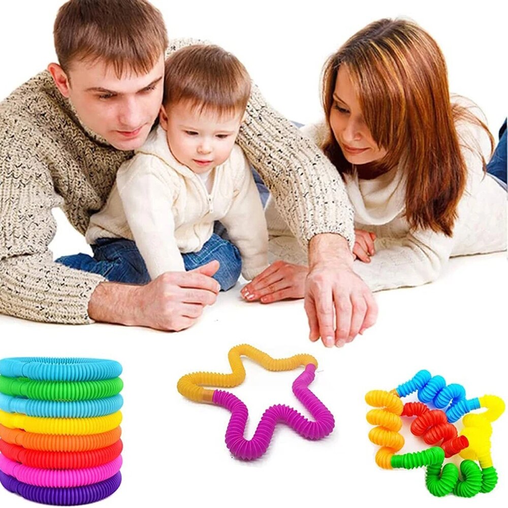 Набор из 8 разноцветных телеск – обзор и цена Kids Education Material