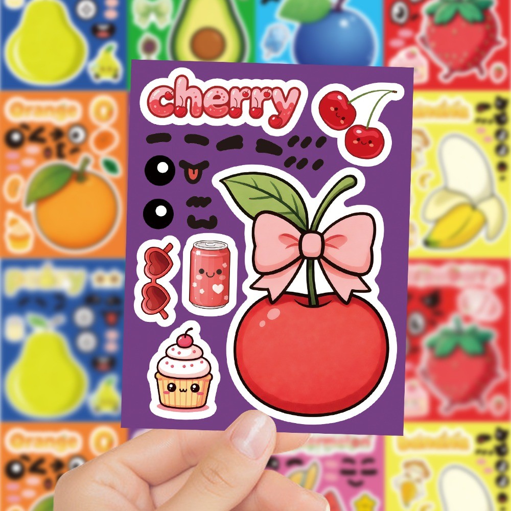 8 листов наклеек для лица с ми – обзор и цена Kids Education Store