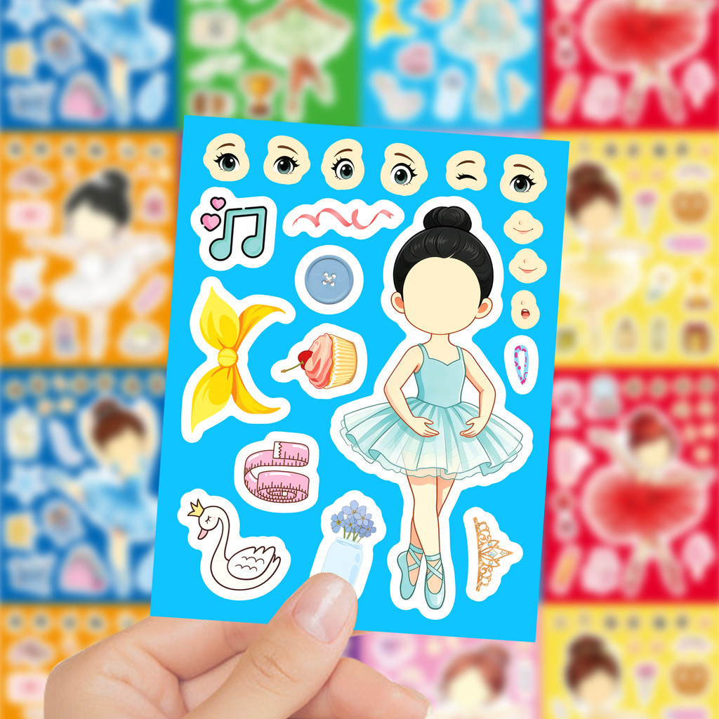 8 листов наклеек для лица «Бал – обзор и цена Kids Education Store